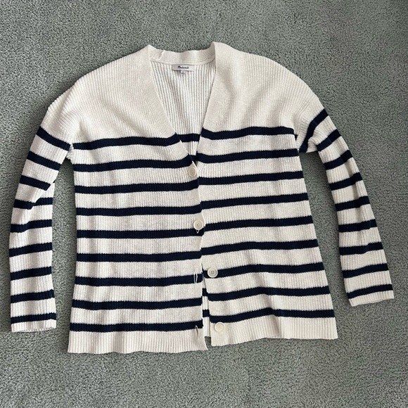 Madewell V-Neck Button-Front Long Cardigan Sweater size M - Picture 6 of 8